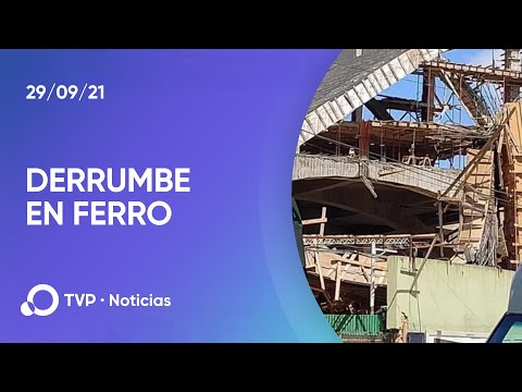 Derrumbe en la cancha de Ferro