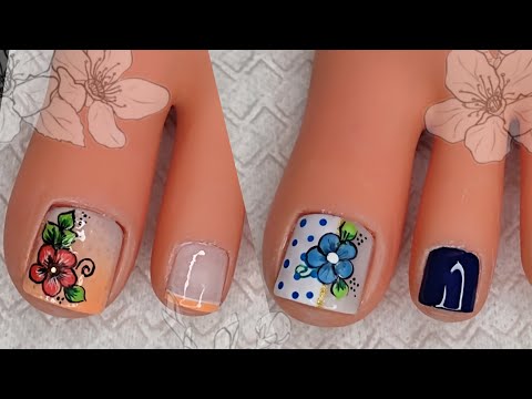 Como decorar tus uñas con Flores Sencillas 💅😍#nailart