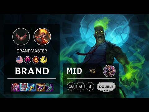 Brand Mid vs LeBlanc - NA Grandmaster Patch 12.4