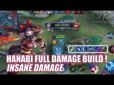 HANABI FULL DAMAGE BUILD ! INSANE DAMAGE ! TOP GLOBAL HANABI - MLBB