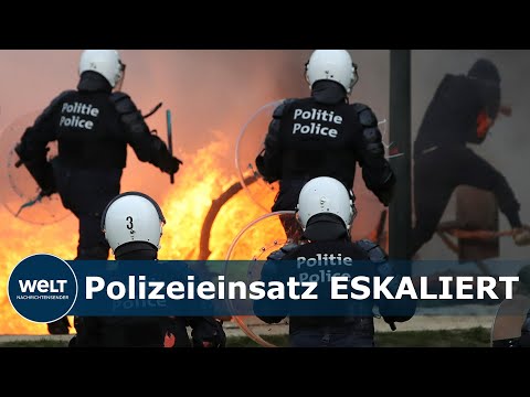 CORONA-PARTY IN BRÜSSEL: Auflösung einer illegalen Demonstration in einem Park eskaliert