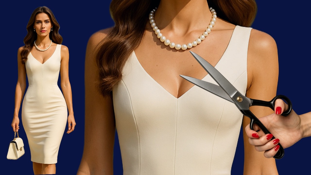 How to Draft a V-Neck Bodycon Dress Pattern | Perfect Fit Made Easy  #sewing