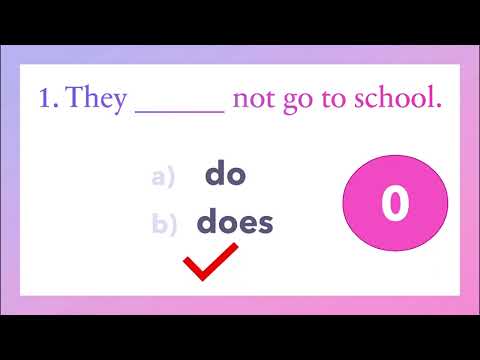 Present Simple Verb Tense - Negative Sentences - QUIZ TIME!!