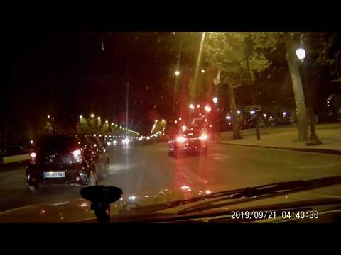 Driving in Paris by night