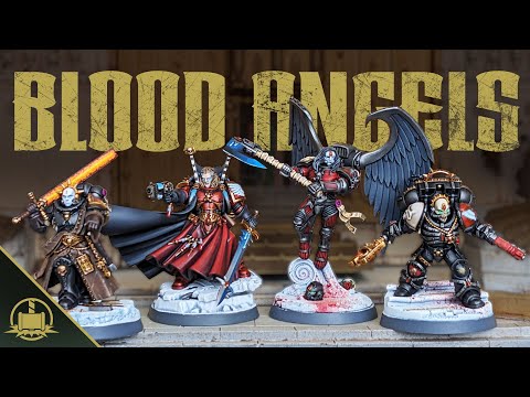 Painting Warhammer 40K Blood Angels characters