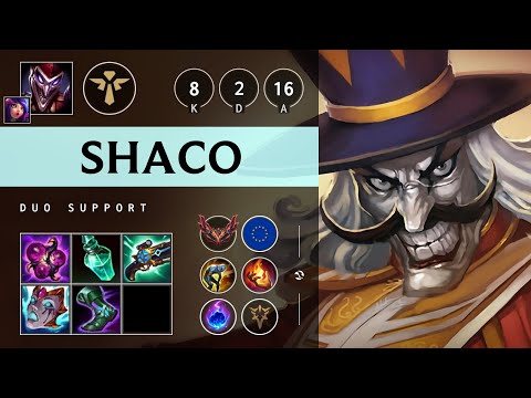 Shaco Support vs Thresh: Rampage - EUW Grandmaster Patch 25.S1.1