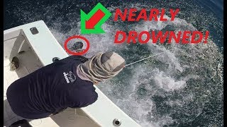 Monster Mike Nearly Drowned by Goliath Grouper