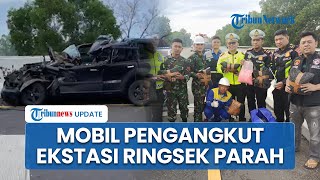 Penampakan Mobil yang Bawa Ribuan Pil Ekstasi saat Laka di Lampung, Ringsek di Bagian Depan