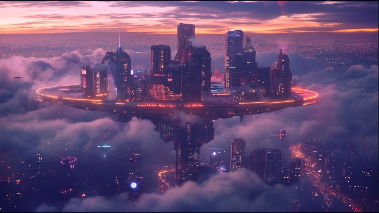 Rain and Zen Sounds | Futuristic City | ULTRA-SOOTHING