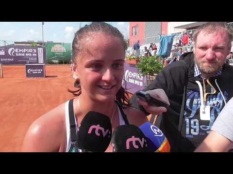 EMPIRE Slovak Open 2018: QF, interview, Viktoria KUZMOVA (SVK) - Johanna LARSSON (SWE) 6-0 7-6(4)