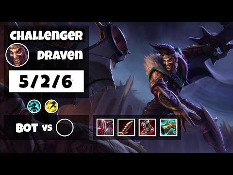 Draven Gameplay Challenger Replay S11 - 11.18 Bot Lane (5/2/6) - KOREAN