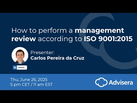 How to perform management review according to ISO 9001:2015 [live webinar]