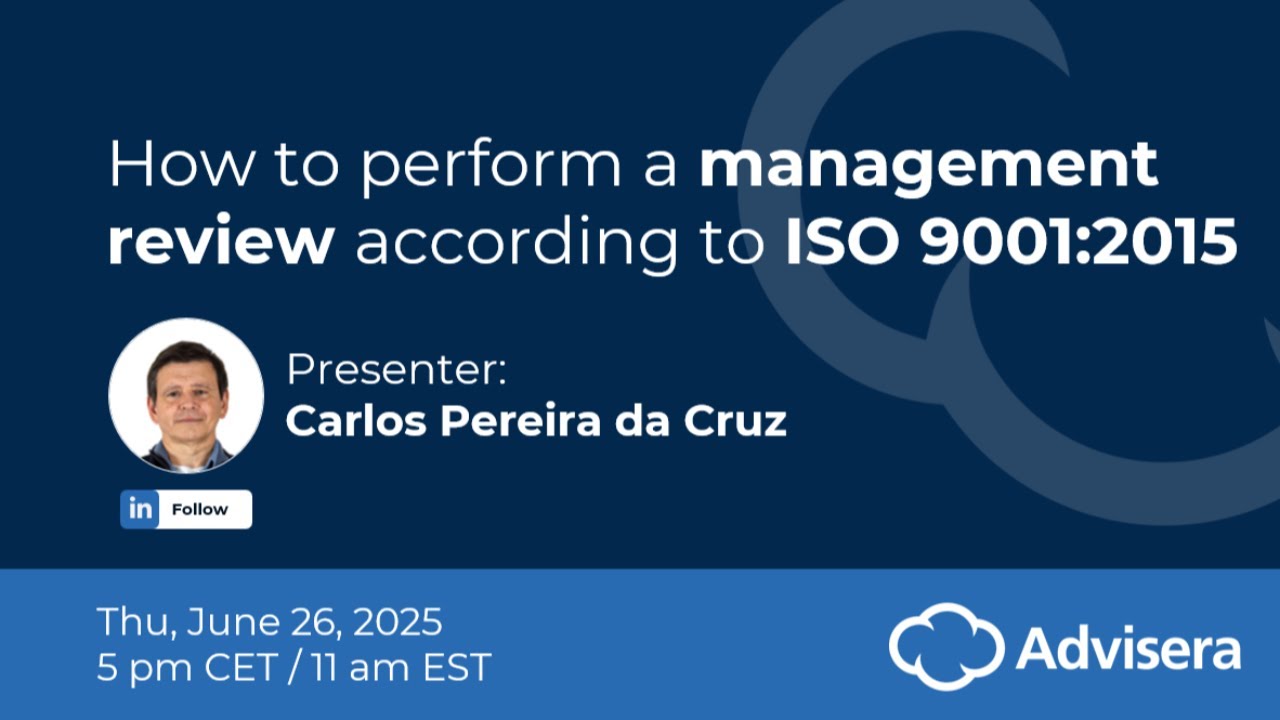 How to perform management review according to ISO 9001:2015 [live webinar]