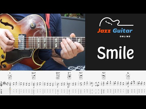 Smile (Charlie Chaplin) - Easy Jazz Guitar Chord Melody Arrangement (with Tabs)