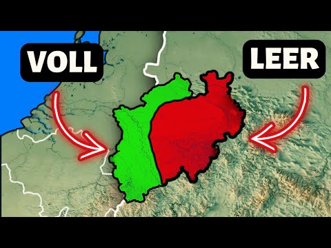 Why does nobody live in the east of North Rhine-Westphalia?