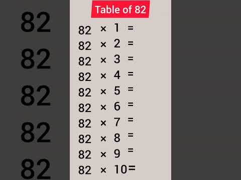 Table of 82 #shorts #education #subscribe #maths