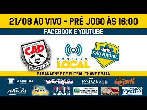 CRESOL/CAD/GUARAPUAVA x SÃO MIGUEL FUTSAL 17ª RODADA -Paranaense de Futsal  Chave Prata
