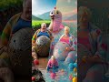 Evolution of Baby : Sumo family sitting on dirty road with Leech.#cat  #cute#love #shorts