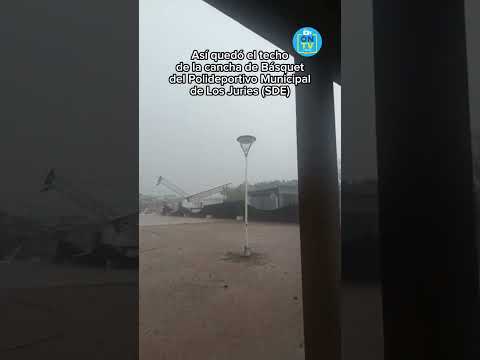 🏀💨 Se desplomó el techo del Polideportivo Municipal de Los Juries, Santiago del Estero 😱