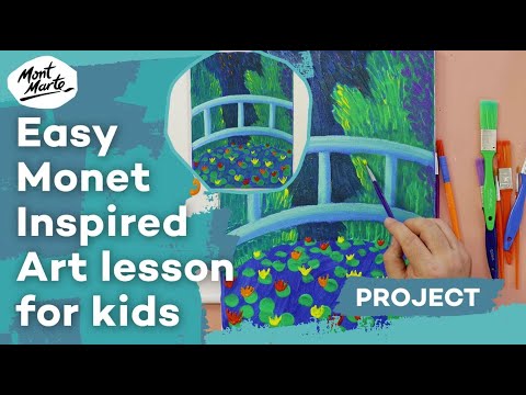 Easy Monet-inspired art lesson for kids