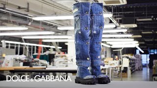 Dolce & Gabbana #DGFattoAMano: Dolce&Gabbana Denim Boots