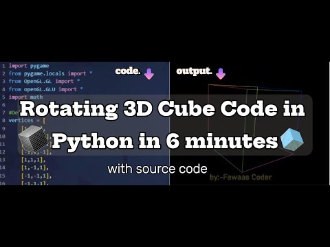 Create A Stunning Rotating 3d Cube With Python Step By Step Tutorial Future_codershub Python