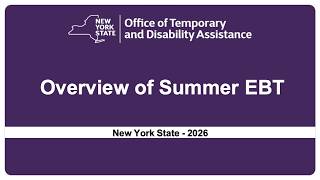 Summer EBT 2026 Webinar with NYSOTDA