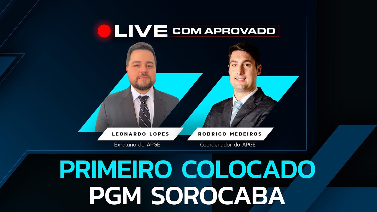 Live com aprovado - Leonadro Lopes