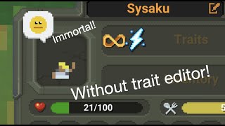 How to make a person immortal in WorldBox! (without the trait editor)