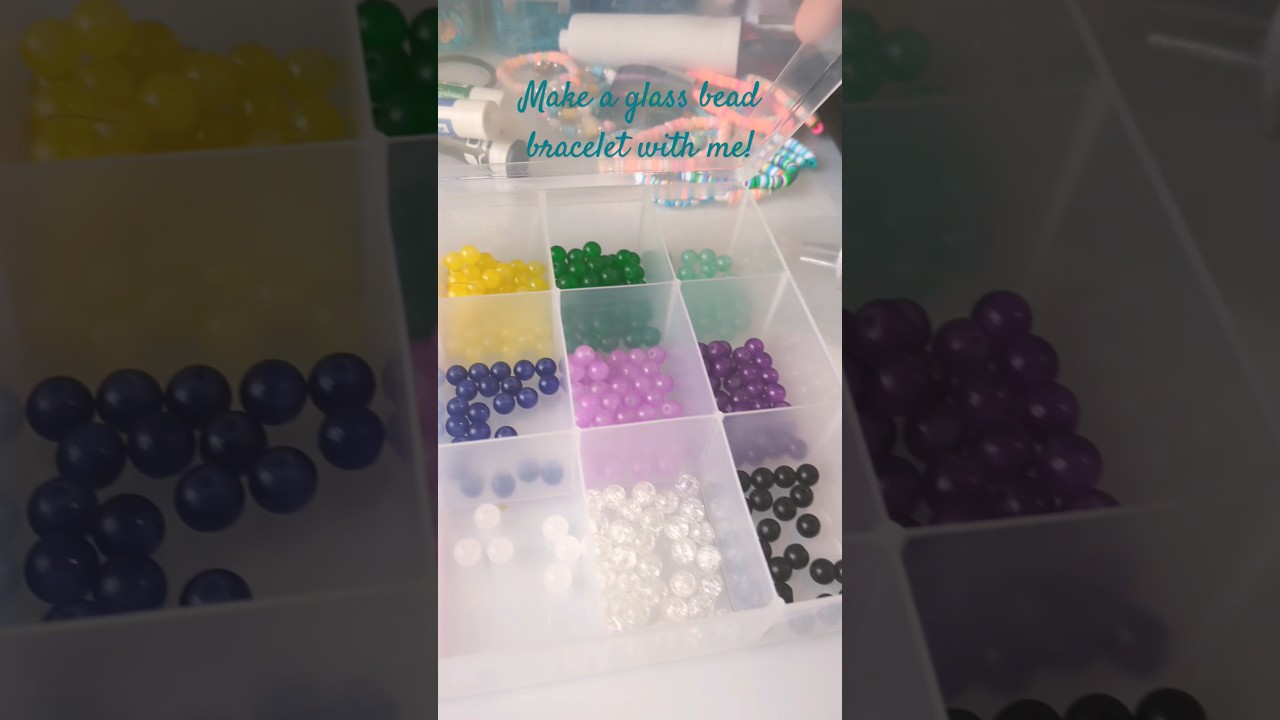 Make a glass bead bracelet with me!#bracelet #shorts #fyp #viral