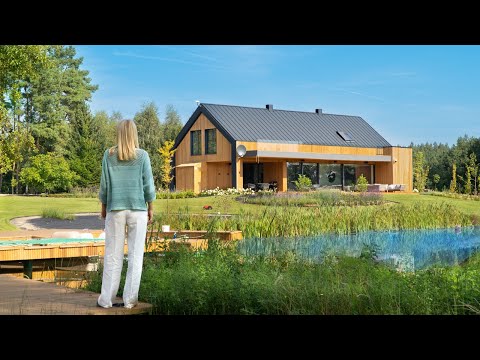 Inside Sustainable Home with Natural Garden and a Pond! Modern Interior Design! HOME TOUR
