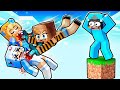 My EX GIRLFRIEND Meets My Twin Sister On ONE BLOCK In Minecraft With Crazy Fan Girl