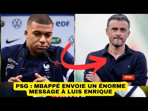 PSG : Mbappé envoie un énorme message à Luis Enrique