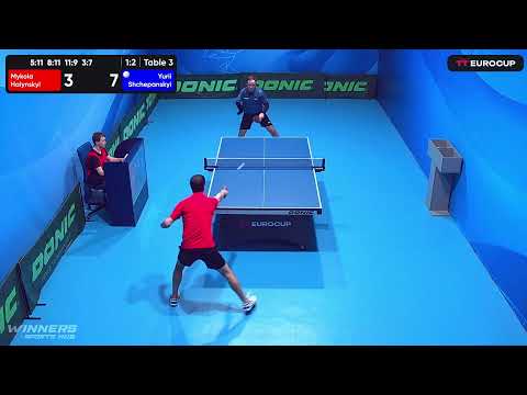 09:30 Mykola Halynskyi 1 - 3 Yurii Shchepanskyi 14.04.2023 TT Euro.Cup Ukraine Master
