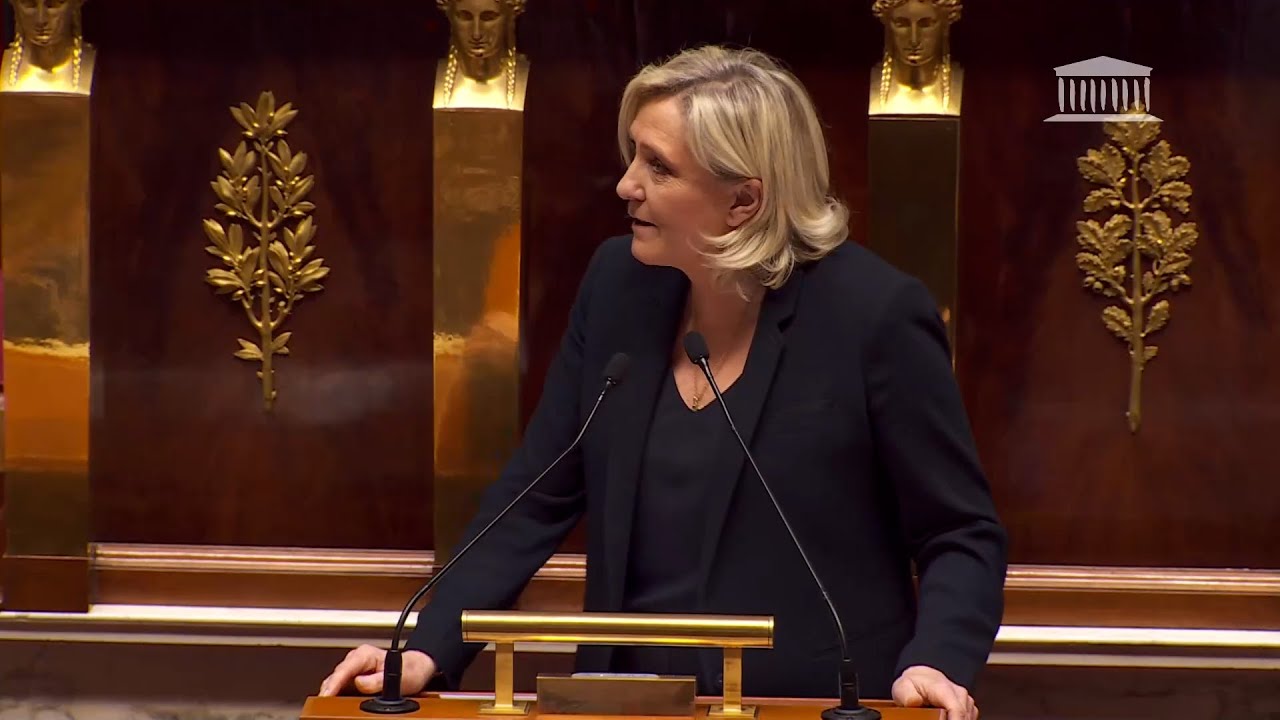 Discours de Marine Le Pen sur la motion de censure contre le gouvernement.