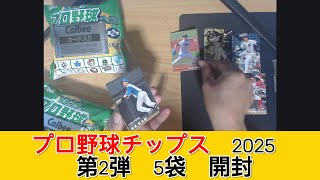 カルビー プロ野球チップス2025 第2弾 5袋　開封 - みづの廃信