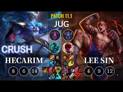 ASP Crush Hecarim vs Lee Sin Jungle - KR Patch 11.1