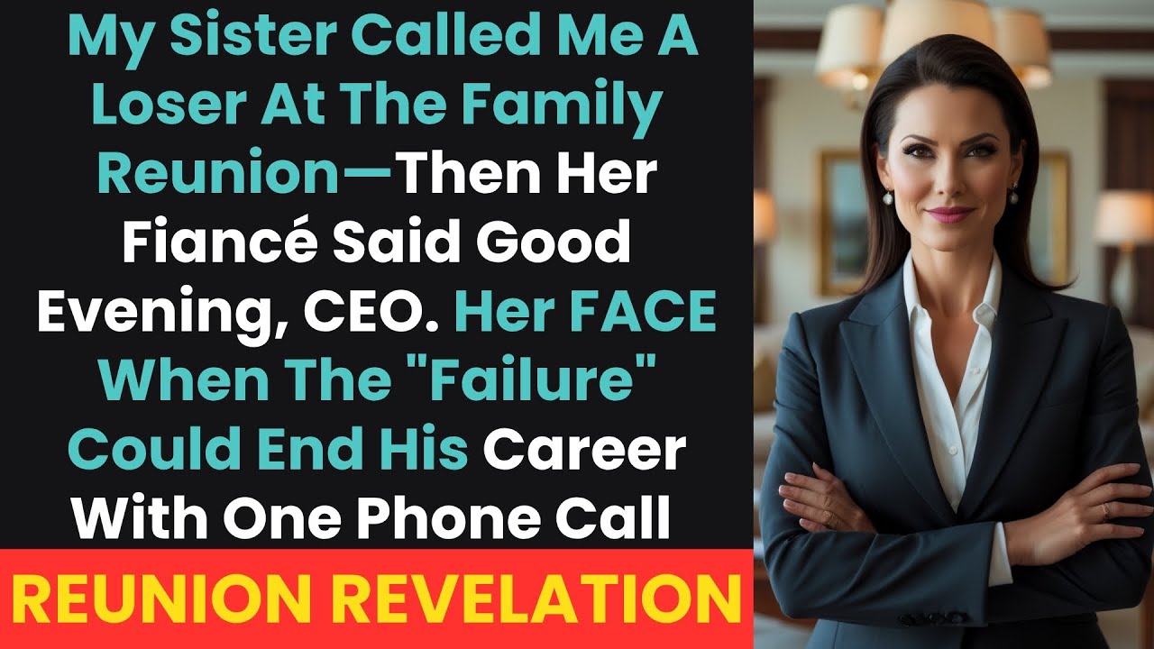 My Sister Called Me A Loser At The Family Reunion—Then Her Fiancé Said Good Evening, CEO