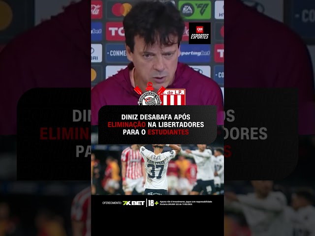 Diniz desabafa após eliminação na Libertadores para o Estudiantes| CNN ESPORTES