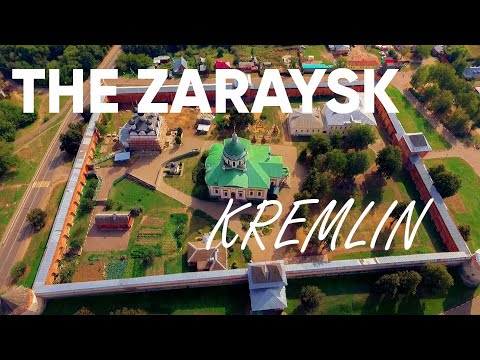 ZARAYSK Kremlin. Russia.  Aerial tour. (Remastered)