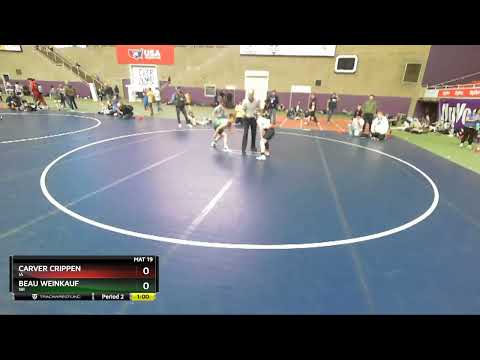 105 Lbs Cons. Semi - Beau Weinkauf, WI Vs Carver Crippen, IA Ce40