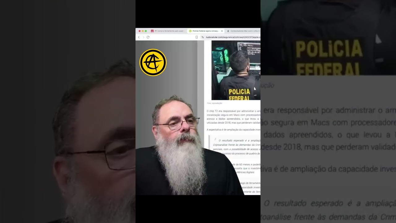 POLÍCIA FEDERAL compra SOFTWARE para QUEBRAR CRIPTOGRAFIA da APPLE... de 2020 e PODE FICAR DIFÍCIL