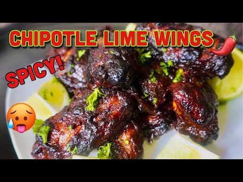 Spicy Chipotle Lime Chicken Wings // Game Day Appetizer