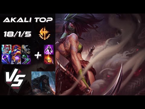 TOP Akali vs Udyr - EU Challenger Patch 25.18