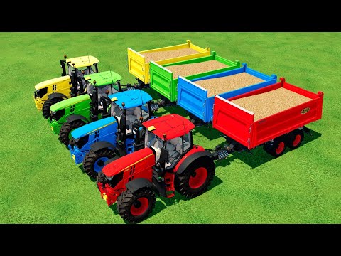 HARVESTING AND LOAD SUGARCANE WITH JOHN DEERE TRACTORS - Farming Simulator 22