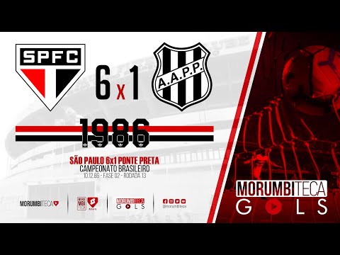 São Paulo 6x1 Ponte Preta - Brasileiro 1986 - fase 02 - rodada 13 - 10/12/1986