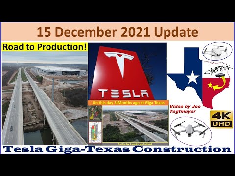 Tesla Gigafactory Texas 15 December 2021 Cyber Truck & Model Y Factory Construction Update (08:00AM)