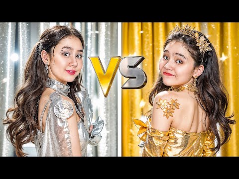 Gold Girl Vs Silver Girl At The Dress Up Contest! Who Will Be The Winner?