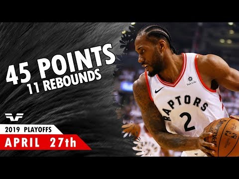 Kawhi Leonard - ECSF Game 1 - 2019 NBA Playoffs - Raptors vs 76ers - 45 Points