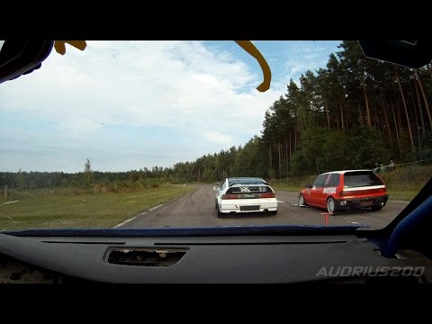 Andrius Keblys with Honda Civic in RACE 2 of stage 4 of AFL season 2014